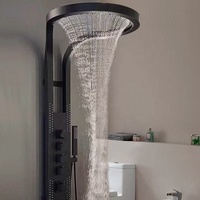 Panneau de douche mural LED de haute qualité en acier inoxydable 304, nouvelle mode, étanche, pluie et massage multifonction pour salles de bain