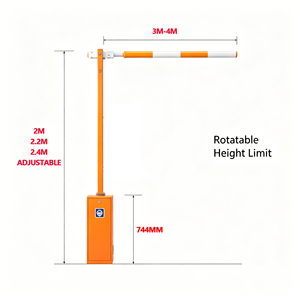 Barrière de stationnement sans balais <span class=keywords><strong>à</strong></span> courant continu WS <span class=keywords><strong>à</strong></span> hauteur réglable, barrière de circulation pour véhicules, contrôle d'accès - Product Image 3