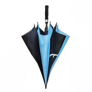 高品质190T Pongee防紫外线银色经典高尔夫伞自动开启男女通用耐用商务礼品