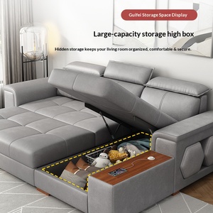 Multifunctional <b>Folding</b> <b>Sofa</b> Bed Dual Purpose Retractable Tech Cloth <b>Sofa</b> For Small Household Living Room - Product Image 3