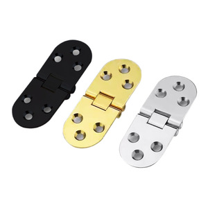 Bisagra Plegable de Aleación de Zinc para Mesa, 180 Grados, Herraje para Muebles, Bisagra Redonda para Mesa, Negro Mate, Dorado Brillante, Plateado - Product Image 1