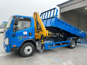 รถบรรทุก Tiger V FAW 4x2 ขนาดเล็ก ติดตั้งเครนแบบแขนพับได้ พร้อมกระบะยกข้าง - Product Image 4