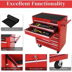 कस्टम शीट धातु गैरेज अलमारियाँ भंडारण कोने उपकरण बॉक्स छाती कैबिनेट दराज पहियों के साथ - Product Image 3