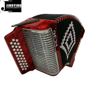 Jingying <span class=keywords><strong>accordion</strong></span> nút phong cách Vật liệu thông Hàn Quốc 31 phím 12-<span class=keywords><strong>Bass</strong></span> lưới tản nhiệt bằng thép không gỉ Bao gồm <span class=keywords><strong>accordion</strong></span> Diatonic đỏ cao cấp - Product Image 4