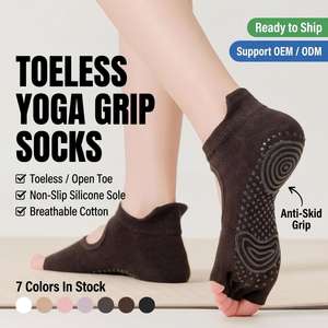 Calcetines Antideslizantes de Silicona con Puntos para Yoga, Uso en Interiores, Duraderos, Lavables, Precio Económico, Empaque Personalizado Nicecin - Product Image 1