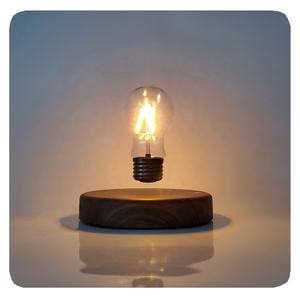 नई एलईडी लेविटेटिंग मैग्नेटिक लेविटेशन फ्लोटिंग बल्ब लकड़ी की स्टाइल टेबल अद्वितीय उपहार स्मार्ट होम लाइट लैंप ग्लास इलेक्ट्रिक व्हाइट - Product Image 4