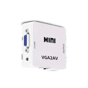Guter Preis Mini VGA zu AV Composite Converter Adapter Box mit Audio VGA zu AV Konverter Vga2AV
