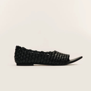Sandali da Donna in Vera Pelle di Pecora Intrecciata Leggera e Traspirante Stile <span class=keywords><strong>Antica</strong></span> Grecia con Punta Aperta e Slip-On - Product Image 5