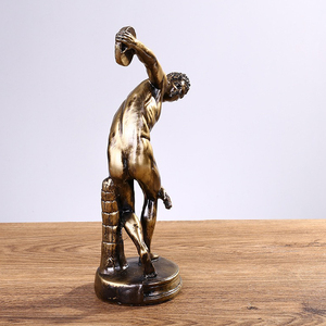 <span class=keywords><strong>Escultura</strong></span> de resina antigua para arte y figura de lanzador de disco coleccionable estatua de bronce griega figura de atleta deportivo decoración del hogar - Product Image 5