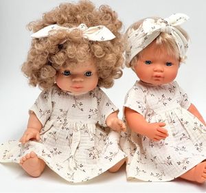 <span class=keywords><strong>Minikane</strong></span> 34 cm robes de poupée en mousseline de coton avec impression 13 pouces poupée branches mignonnes robes en mousseline vanille - Product Image 5