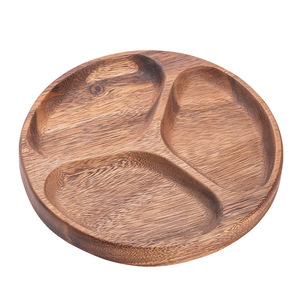 Wooden Compartment <b>Tray</b> Solid Wood 4 Section Dried Fruit <b>Tea</b> Serving Living Room Home Use - Product Image 5