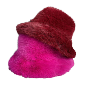 Chapeau en fourrure Facux en gros, en stock, unisexe, chapeaux d'hiver, chapeaux en fourrure épais, chapeaux seau décontractés, ski, cyclisme en plein air, quatre saisons - Product Image 1