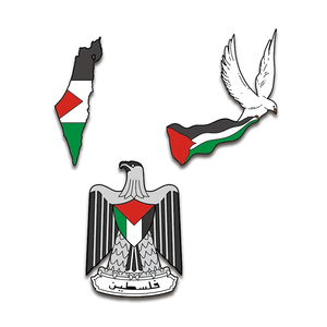 Pin de solapa de Bandera de País, insignia de esmalte suave con mapa palestino de <span class=keywords><strong>Gaza</strong></span> personalizado de fábrica, Pin NACIONAL DE RECUERDO DE <span class=keywords><strong>Palestina</strong></span> - Product Image 1