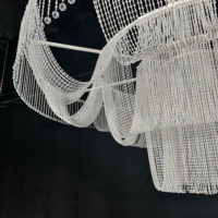Vente en gros directe : Rideau de perles en acrylique cristallin pour accessoires de mariage, Lustre de plafond pour mariage, Suspension pour aménagement de scène, Lampe en cristal