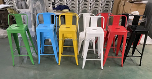 Tabourets de <span class=keywords><strong>bar</strong></span> modernes en métal pour usage commercial - Chaises de cuisine, de salon et d'extérieur à hauteur réglable en promotion - Product Image 5