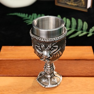 Cáliz Garra Dragón Cráneo Acero Inoxidable Copa Medieval Halloween Vino <span class=keywords><strong>Cerveza</strong></span> Gótica Jarra Fiesta Regalo 200ml - Product Image 5