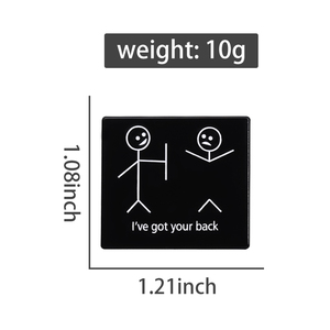 Hey You Droped This Brain Funny Sarcasm Quotes Esmalte Pins Personaje de dibujos animados Bob Is No Arms Humor Broma Metal Badge Jewelry Gift - Product Image 6