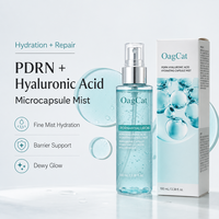 Sérum Éclaircissant Visage Végétalien au Collagène, Niacinamide et Arbutine, Marque Blanche, avec PDRN et Acide Hyaluronique, en Capsules Hydratantes en Spray