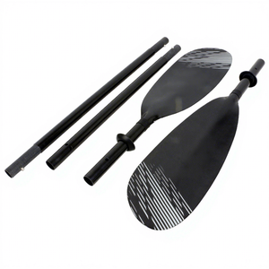 Pagaie de kayak 100% carbone KC02 220cm 4 sections pour kayak <span class=keywords><strong>gonflable</strong></span> et stand-up paddleboard, utilisation lac et rivière - Product Image 1