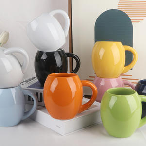 Mug en céramique moderne grande capacité, couleur unie avec poignée, pour café, usage domestique, cadeau - Product Image 3