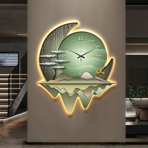 Luxe Lumière Creative Horloge Appliques Cuisine Table Décoration Peinture Salon Silencieux Fond Lustre Maison Murale Lumières - Product Image 6