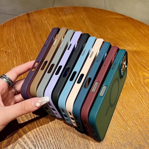 Funda de teléfono móvil magnética mate de piel de diseñador elegante para Samsung A55 A35 A36/A56 A25 A55 A26 <span class=keywords><strong>A14</strong></span> 4G/5G A15 A16 A06S - Product Image 3