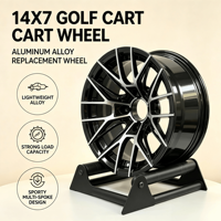 Nouvelle jante de golf en alliage d'aluminium forgé de 14 pouces (14x7) pour voiturette de golf, voiture de tourisme, véhicule de chasse, voiture électrique, quads et accessoires