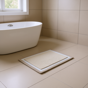 Tappetino da bagno in microfibra rettangolare trapuntato di alta qualità per il bagno - Product Image 2