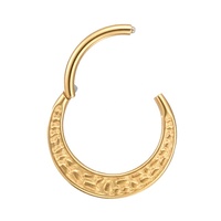 Anneau segmenté articulé en titane ASTM F136 24G pour piercing Daith, oreille et septum, bijoux de corps tendance