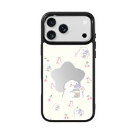 Coque de téléphone AG Feeling Black Edge avec motif étoile dorée et agneau pour iPhone 17, 17 Pro Max, 16 Pro, 15 – Coque magnétique