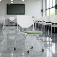 Chaise de formation de bureau à roulettes empilable pivotante pour salle de classe universitaire, étudiants, réunion moderne, best-seller, garantie 3 ans