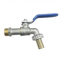 Robinet d'eau en laiton très vendu pour l'exportation ; Robinet en laiton 4 points ; Robinet pour réservoir IBC Totem ; Robinet d'extérieur pour jardin avec placage nickel