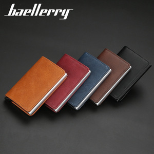 Baellerry Card Holder 4 Inch PU Leather <b>RFID</b> <b>Blocking</b> Credit Card <b>Wallet</b> Unisex - Product Image 4