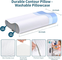 Oreiller ergonomique hypoallergénique HUAJU pour le soutien cervical, soulagement des douleurs au cou et aux épaules, en mousse à mémoire de forme, pour toutes les positions de sommeil