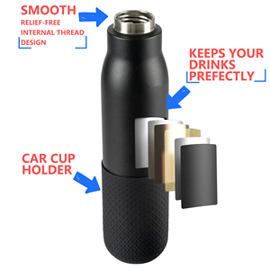 Fayren 500ml 750ml Flasks Leak-proof Lid Travel <b>Tumbler</b> Vacuum <b>Insulated</b> Stainless Steel Water Bottle <b>With</b> <b>Straw</b> - Product Image 3