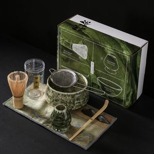 Luxury Porcelain Bowl Japanese Style Ceramic Set Matcha Whisk Bamboo Brush Color <b>Box</b> Packaging for <b>Tea</b> Ceremony - Product Image 1
