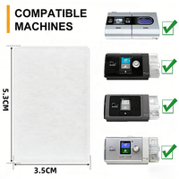 5 filtres jetables haute performance en coton pour machines CPAP RSM, accessoires de filtration fine blancs compatibles avec AirSense S9/10/11