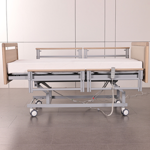 Lit médical en bois <span class=keywords><strong>pour</strong></span> soins à domicile, produits <span class=keywords><strong>de</strong></span> soins aux personnes âgées <span class=keywords><strong>pour</strong></span> maisons <span class=keywords><strong>de</strong></span> retraite, lit IEC 60601, cadre <span class=keywords><strong>de</strong></span> lit moderne réglable - Product Image 4