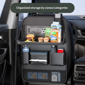 Organisateur universel pour dossier de siège de <span class=keywords><strong>voiture</strong></span>, sac suspendu avec étagère avant/arrière et petite table intégrée, <span class=keywords><strong>gadget</strong></span> pour <span class=keywords><strong>voiture</strong></span>, sans matériau - Product Image 5