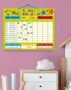Ricompensa magnetica/<span class=keywords><strong>stella</strong></span>/responsabilità/tabella di comportamento per un massimo di 3 bambini tavola rigida con anello sospeso - Product Image 3