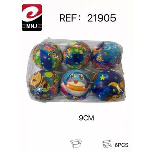 MNJ Sponge Balls 9Cm 6Pcs Toy Balls For Kids Play - Product Image 1