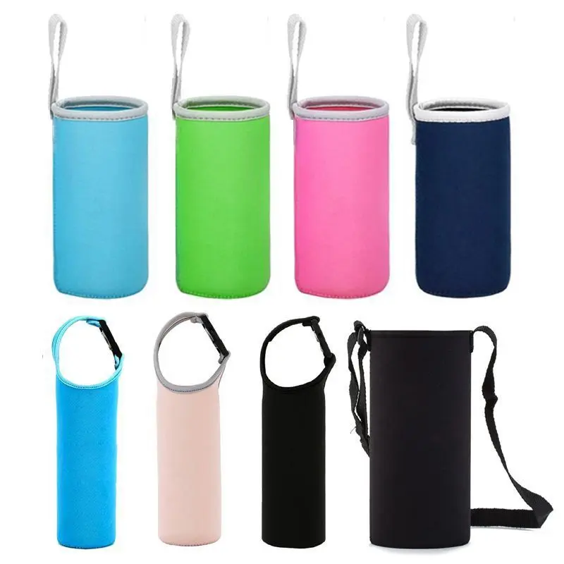 Sacola de suporte térmico para garrafa de cerveja com padrão de letras, sacola de neoprene personalizada para copo de vinho com suporte único e duplo