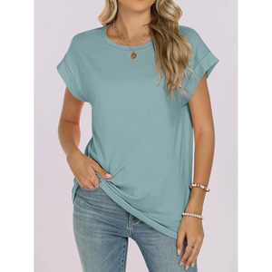 FOXA T-shirt d'été à manches courtes pour femme, coupe ample, décontracté, respirant - Product Image 3