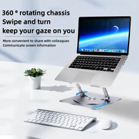 Support d'ordinateur portable en alliage d'aluminium support d'ordinateur de refroidissement suspendu rotatif à 360 degrés