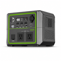 Station d'alimentation portable 600W avec batterie LiFePO4, 6 ports, lampe torche pour camping-car, camping, extérieur et secours d'urgence