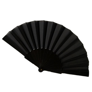 FAREA Abanico Plegable de Plástico Ecológico Hecho a Mano de 23 cm, Blanco y Negro, para Regalos Promocionales - Product Image 1