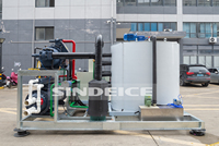 Machine à glace en flocons industrielle de 15 tonnes à grande capacité, à économie d'énergie, avec compresseur de marque originale pour usine de glace
