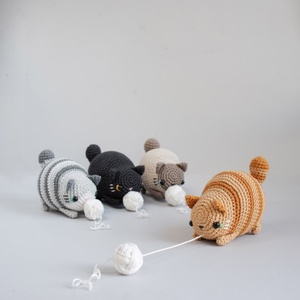 2025 nouveau Design Crochet enfants animaux cadeaux à la main en <span class=keywords><strong>peluche</strong></span> tricoté <span class=keywords><strong>chat</strong></span> jouets doux et confortable Crochet <span class=keywords><strong>chat</strong></span> poupée - Product Image 1