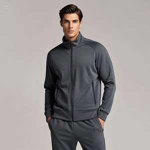 Men's Polyester Cotton Winter Wind Proof Zip Lightweight Workout <b>Gym</b> <b>Jacket</b> Custom Track Running Sports <b>Jacket</b> OEM Service - Product Image 2