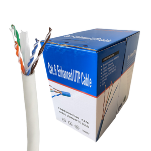 Cat6 1000ft 23AWG rắn 4 cặp cáp Ethernet không được che chở cặp xoắn UTP Internet cáp kéo hộp trắng lsoh vượt qua kênh kiểm tra - Product Image 1